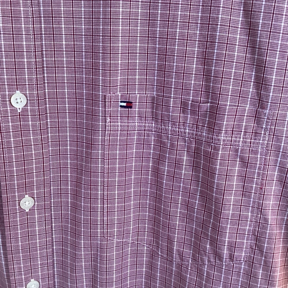 Tommy Hilfiger Men’s Plaid Short Sleeve Button Down Shirt. Size XXL - Picture 3 of 5